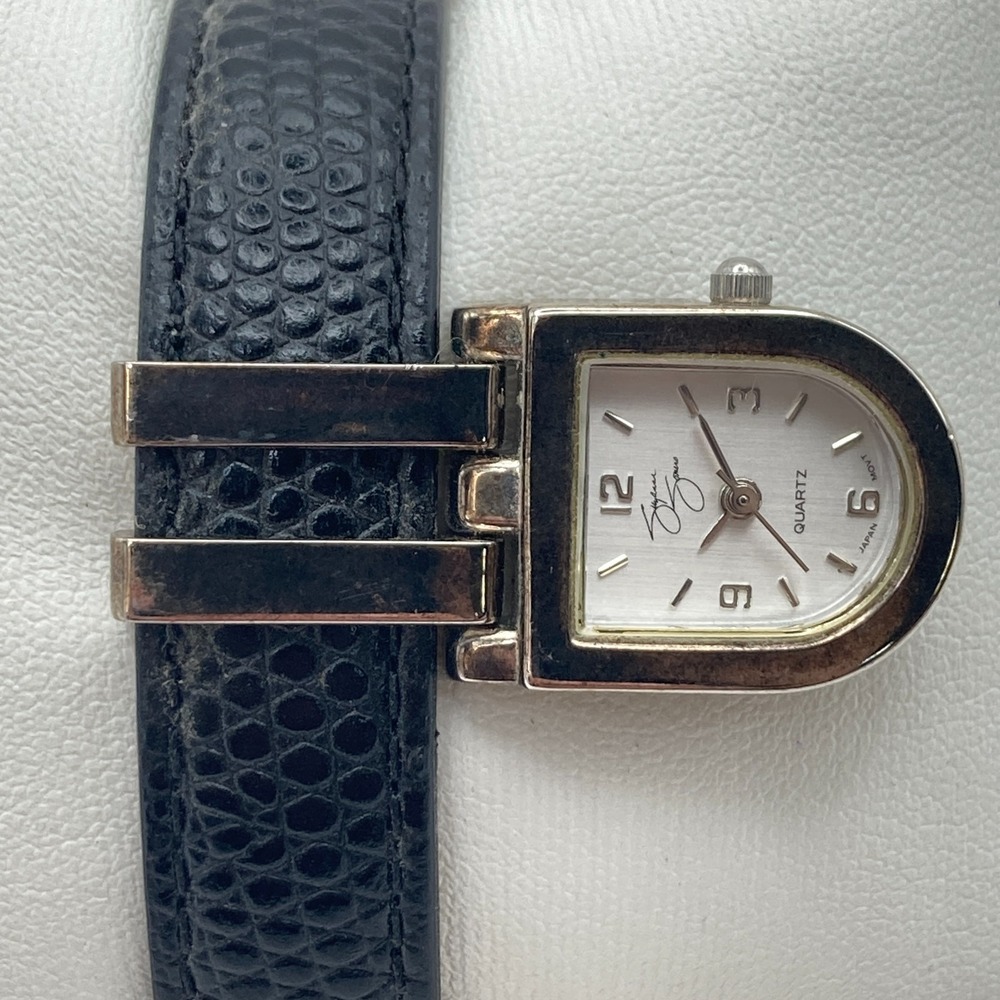 Vintage Suzanne Somers Women's Watch Silver Tone Patina Horseshoe New Battery 8"